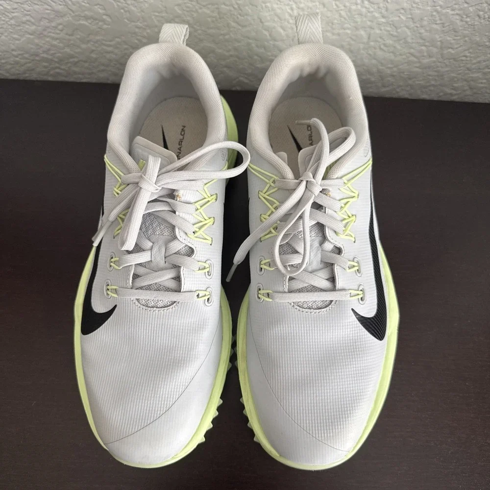 Nike Lunarlon Golf Shoes Gray Men's Size 8.5 Spiked Waterproof